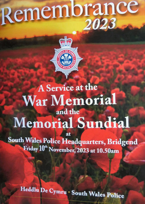Remembrance Day service 10th Nov 23